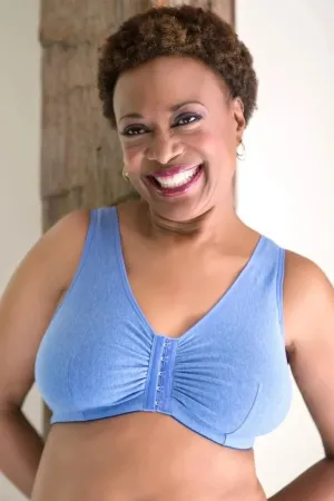ABC Leisure Front Fastening Mastectomy Bra - Denim