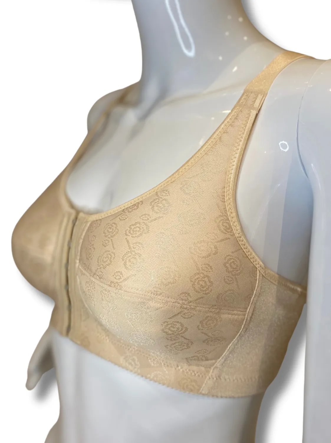 ABC Rose Contour Front Fastening Mastectomy Bra - Beige