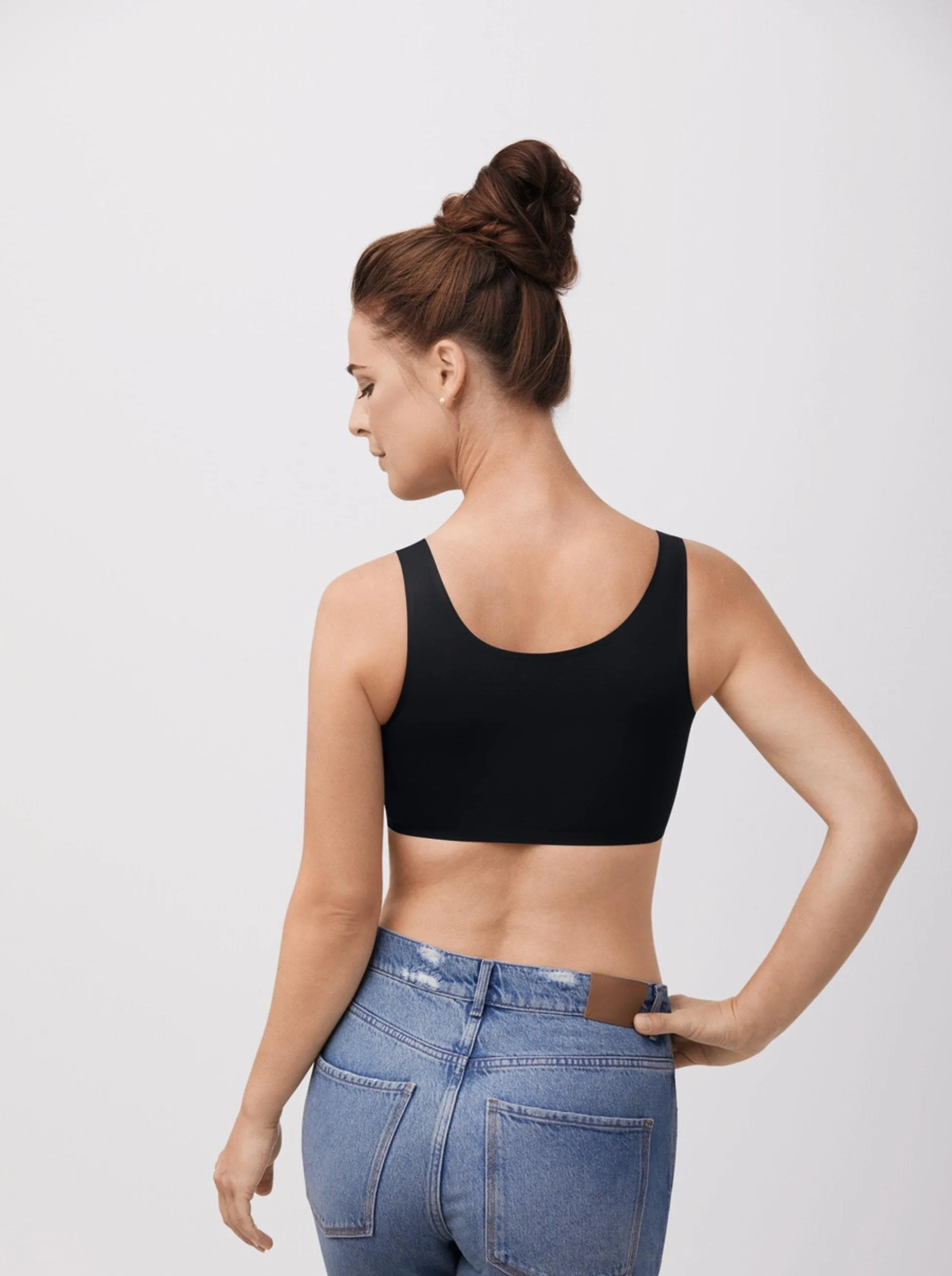 Amoena Amy Wire Free Mastectomy Bra - Seamless Black