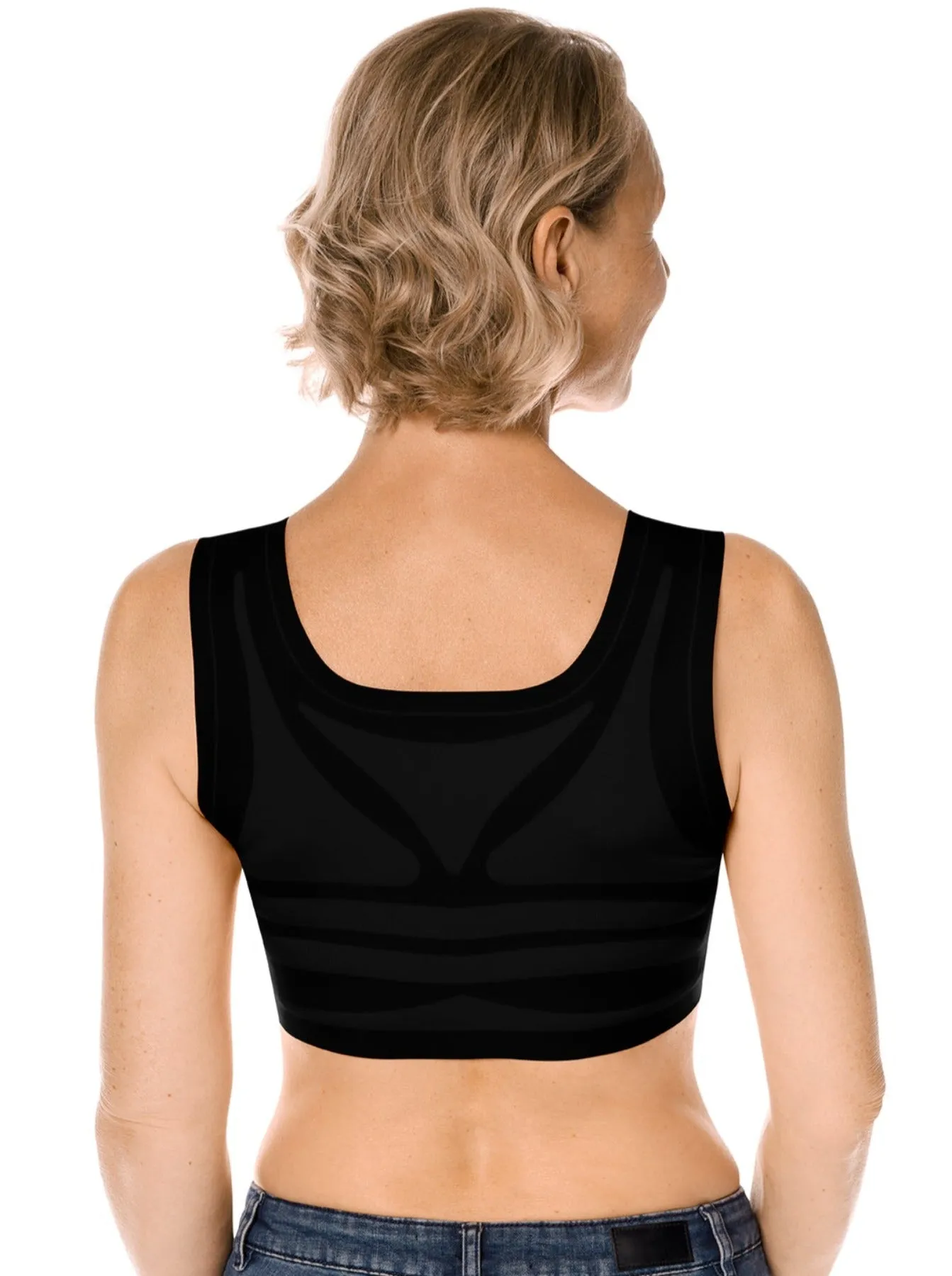 Amoena Lymph Flow Front Closure Soft Bra - Black