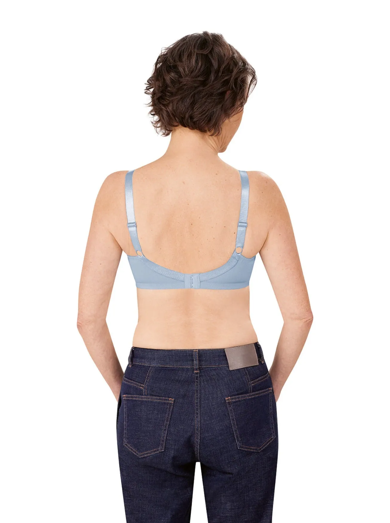 Amoena Nancy Wire Free  Mastectomy Bra - Light Blue