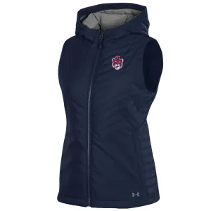 Auburn Tigers Under Armour WOMEN'S Midnight Navy Storm Hooded Puffer Vest