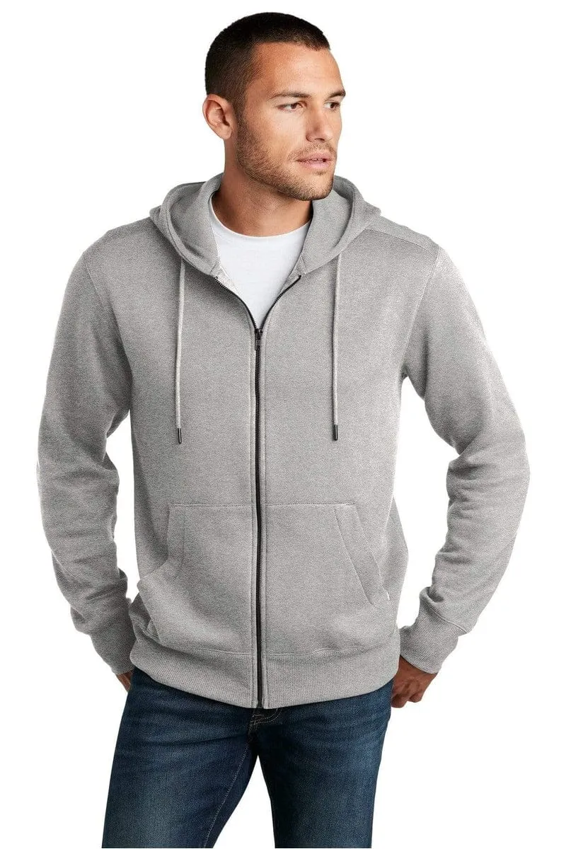 District DT1103: Perfect Weight Fleece Full-Zip Hoodie