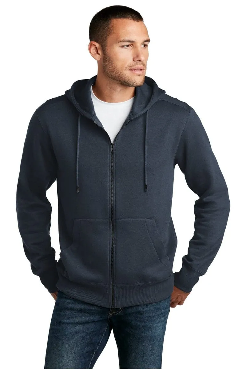 District DT1103: Perfect Weight Fleece Full-Zip Hoodie