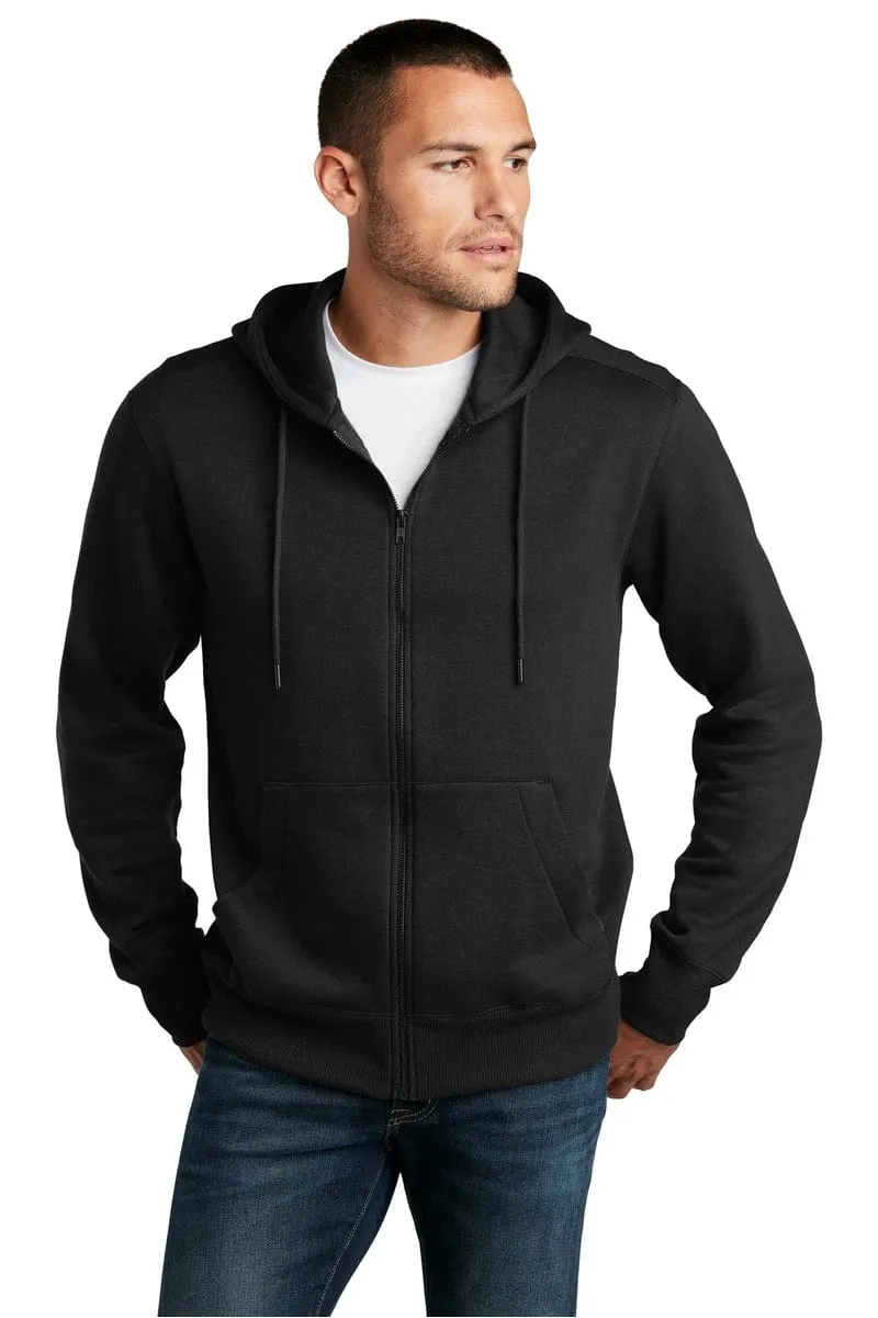 District DT1103: Perfect Weight Fleece Full-Zip Hoodie