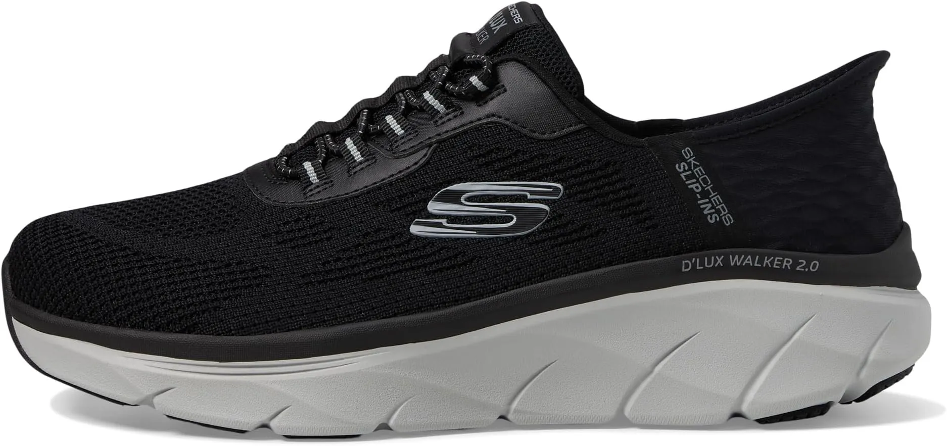 D'Lux Walker 2.0 Rezinate Hands Free Slip-In SKECHERS, Black/Gray