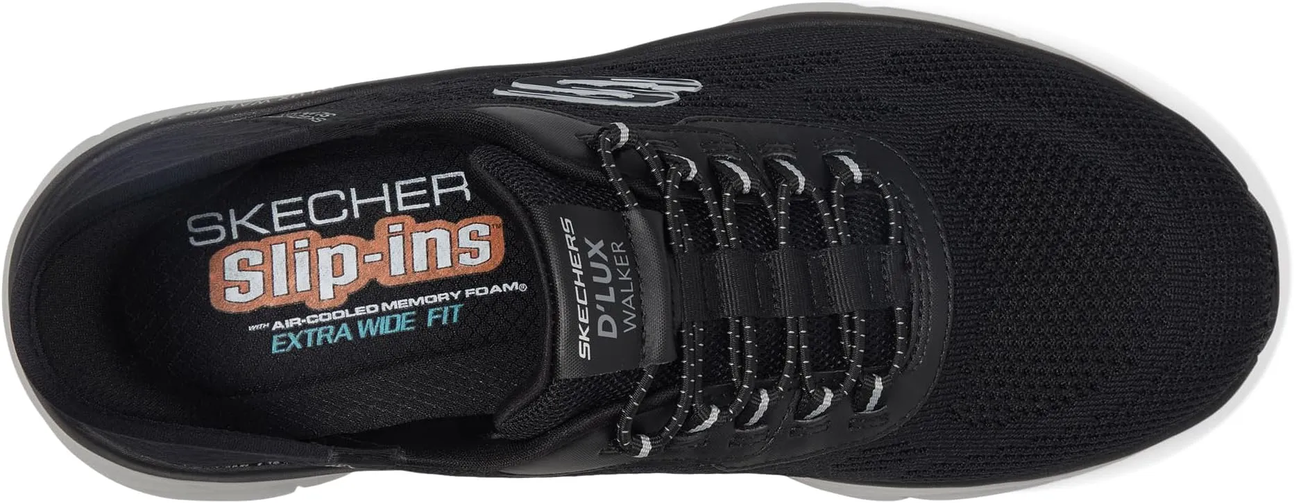 D'Lux Walker 2.0 Rezinate Hands Free Slip-In SKECHERS, Black/Gray