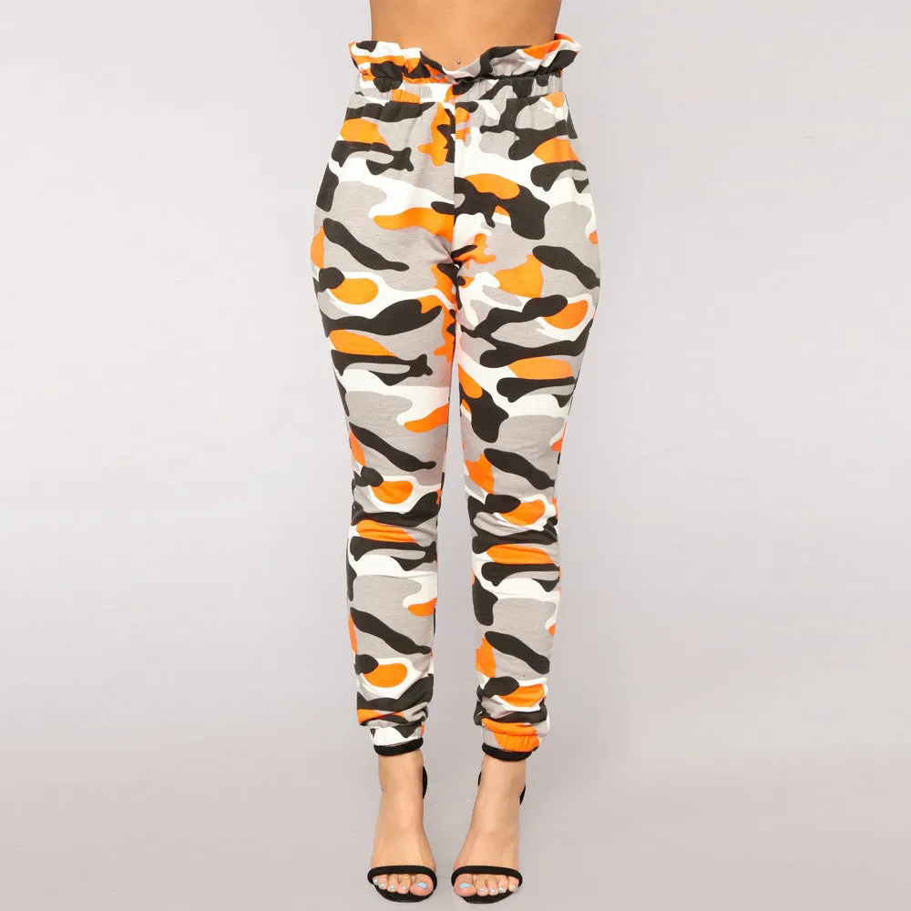 Elastic Waist Camouflage Pants