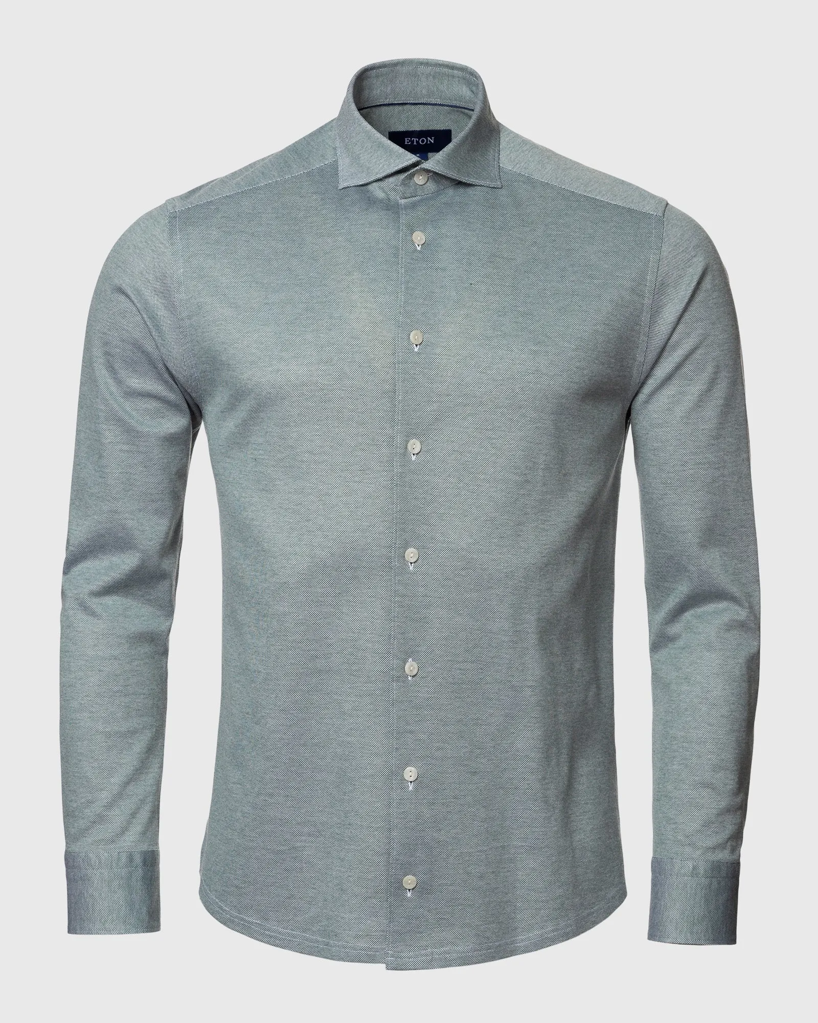 ETON10000264266 GREEN SLIM SC PIQUE SHIRT