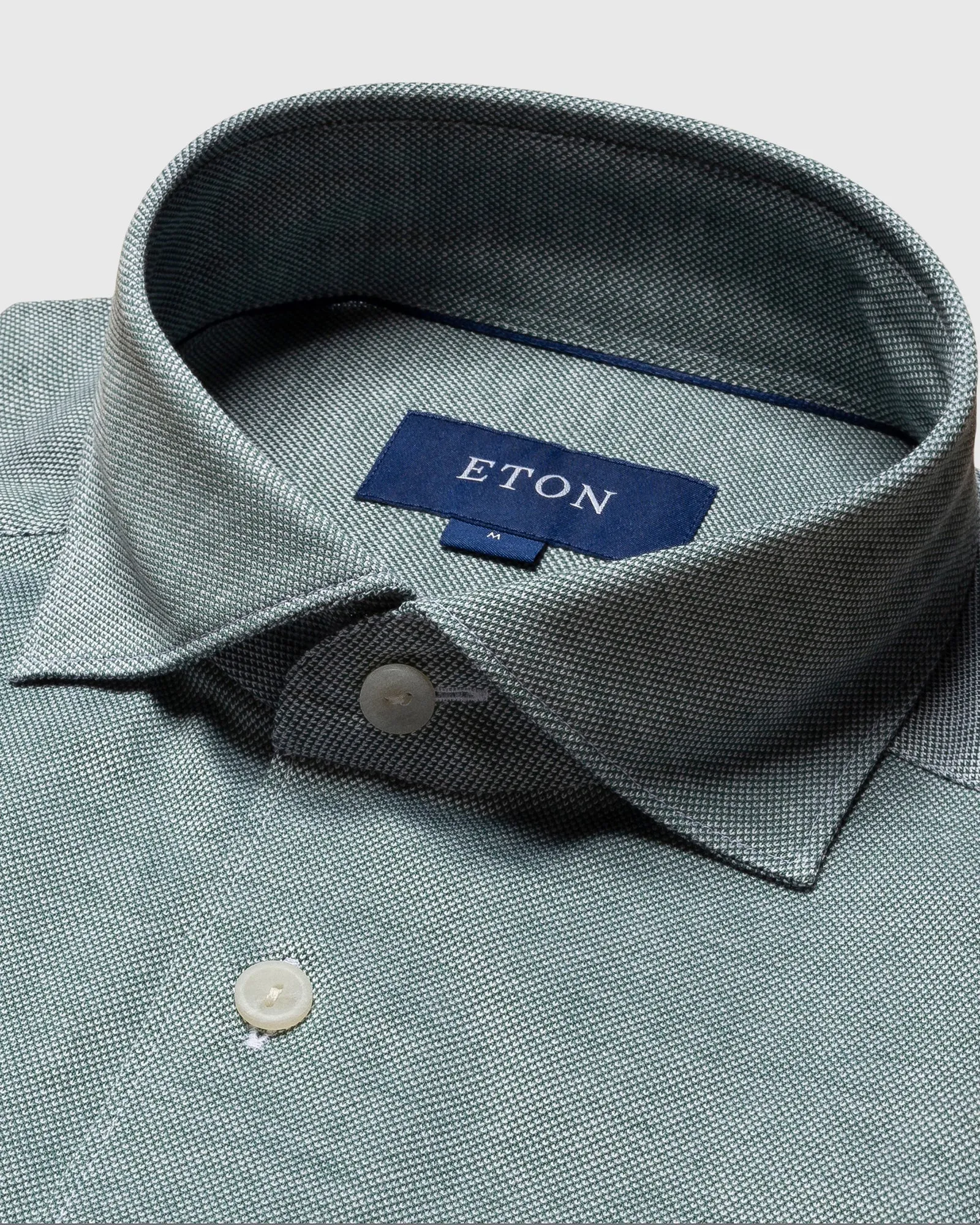 ETON10000264266 GREEN SLIM SC PIQUE SHIRT