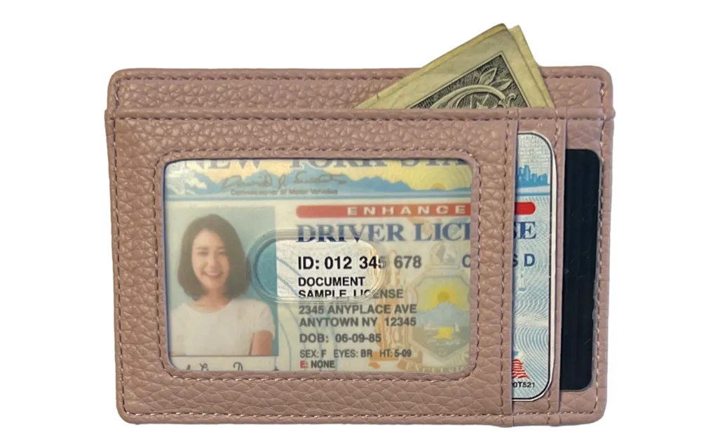 Faux Leather Wallet - Blush