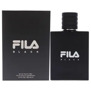 Fila Black- Fragrance for Men - Eau De Toilette - Oriental Scent With Notes Of Bergamot, Lavender & Cedarwood - Spray - 3.4 Oz
