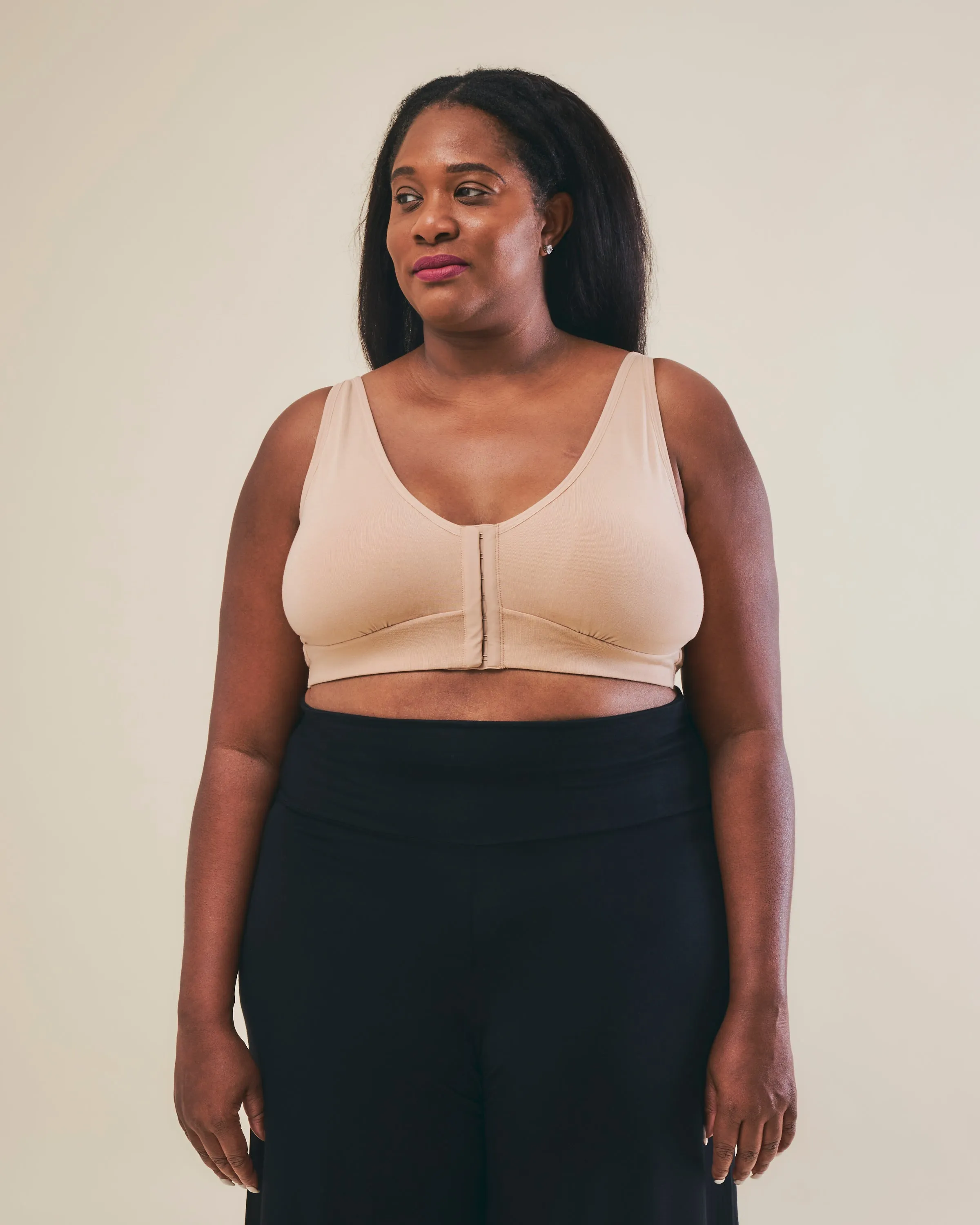 Front Closure Bra with Pockets