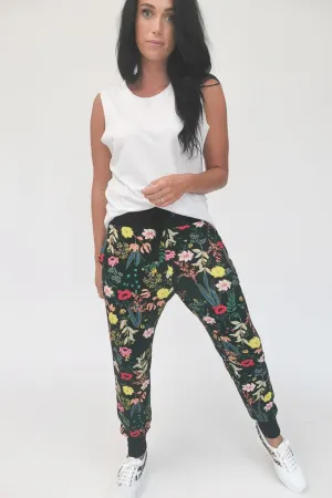 Gloss by Shine On Havana Soft Jogger Ebony Floral