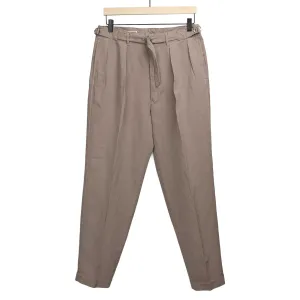 Gurkha pants in warm grey cotton linen gabardine