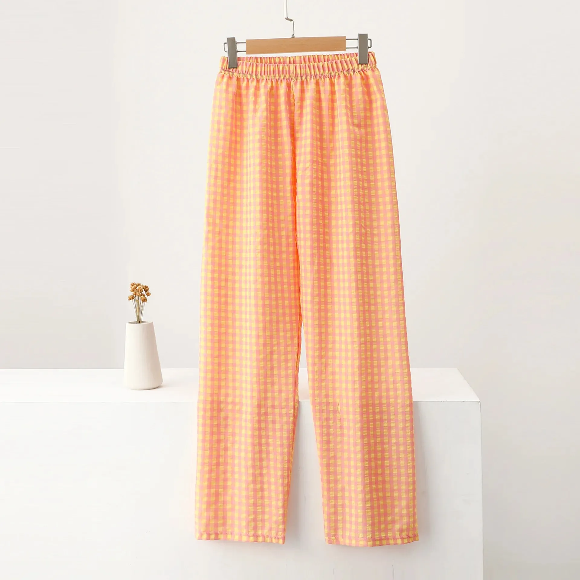 Happy Day Plaid Loose Comfy House Pants