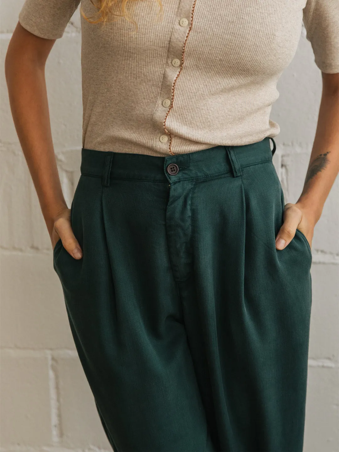 Haruku Pants Forest Green