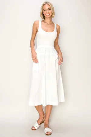 HYFVE Mixed Media Midi Tank Dress