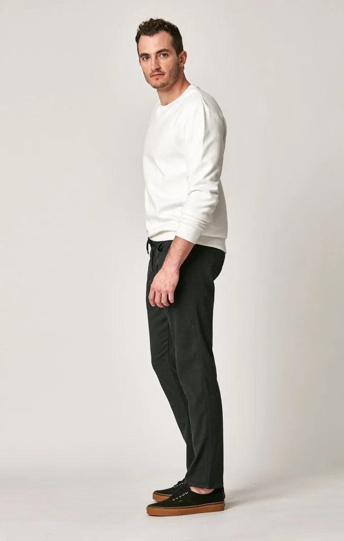 LIAM SLIM LEG DRAW STRING PANTS IN SMOKE ATHLETIC
