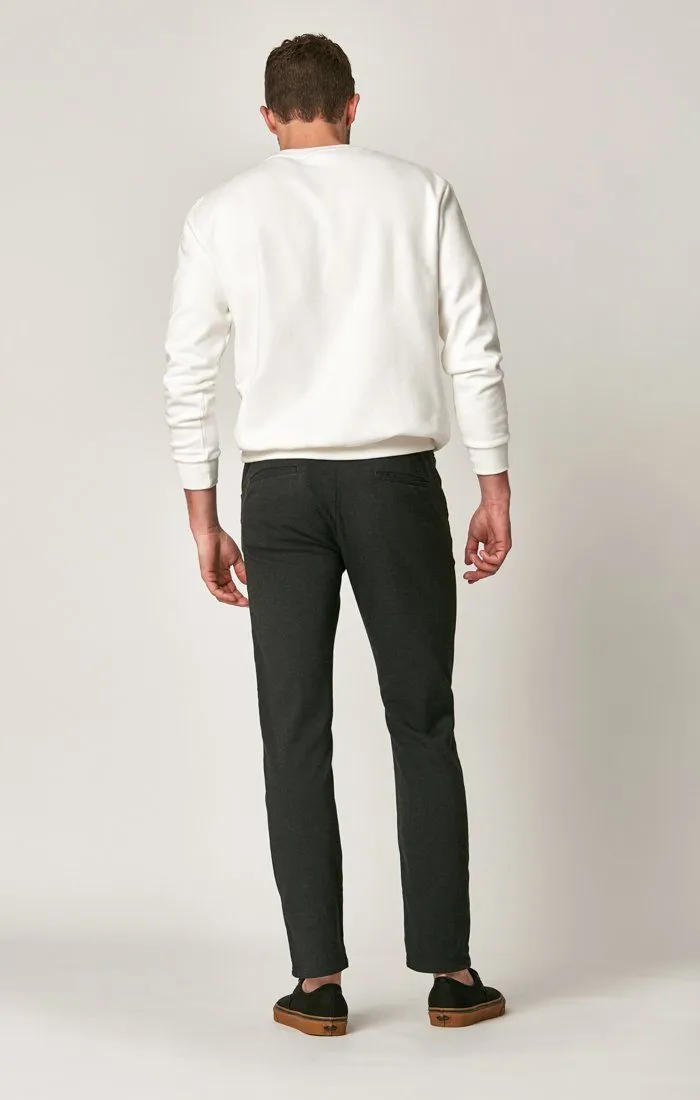 LIAM SLIM LEG DRAW STRING PANTS IN SMOKE ATHLETIC