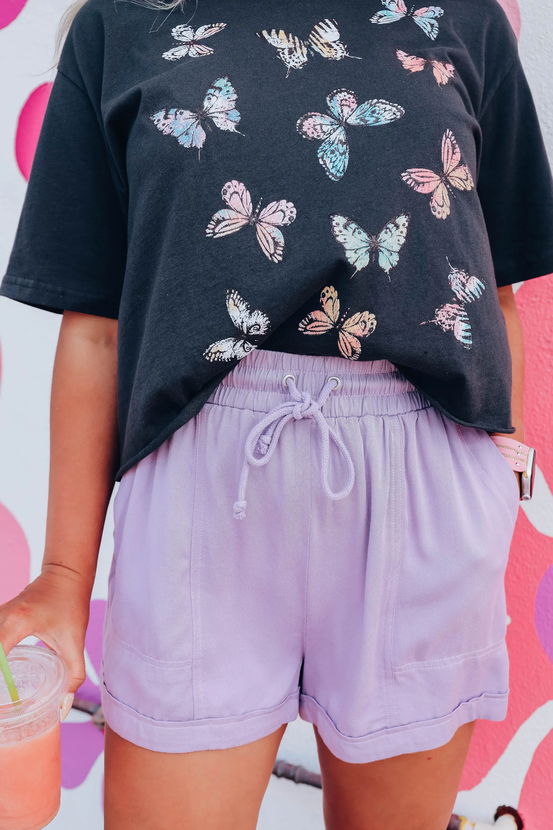 Lilac Grace Pocketed Shorts