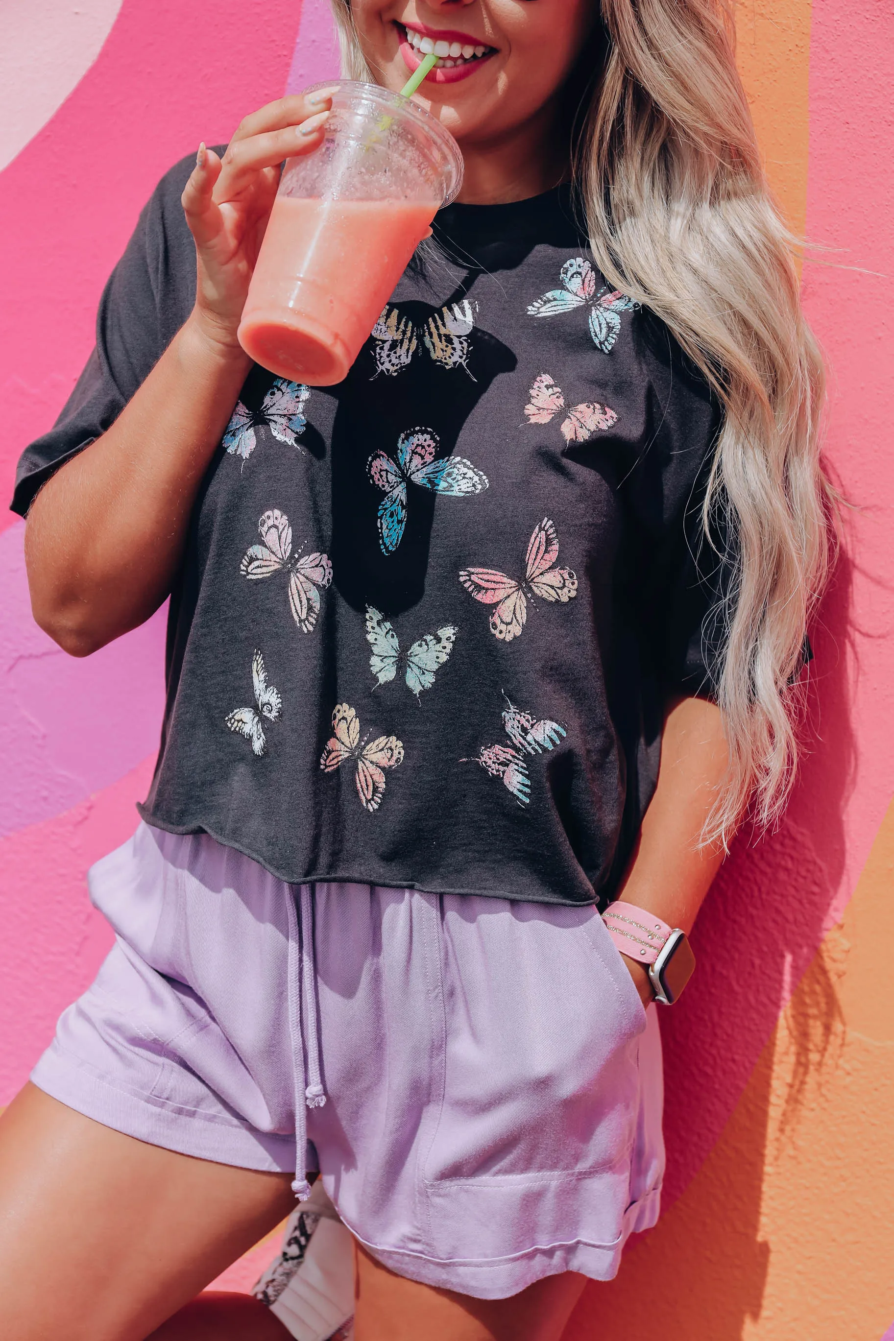 Lilac Grace Pocketed Shorts