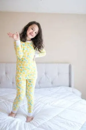 Little Sleepies - Lemons Two-Piece Bamboo Viscose Pajama Set 9/10