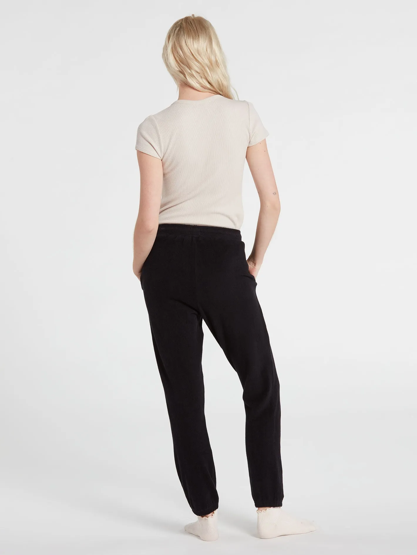 Lived In Lounge Fleece Pant - Black