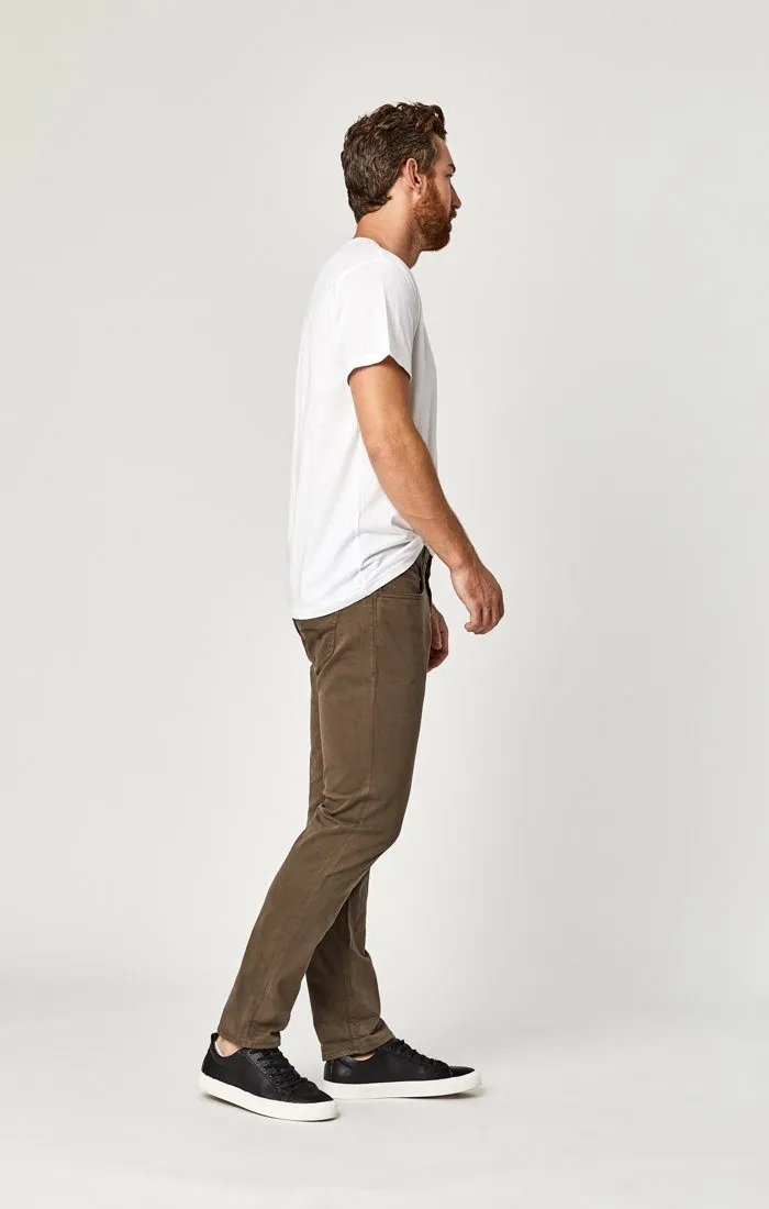 MARCUS SLIM STRAIGHT LEG IN MOREL SATEEN TWILL