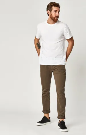 MARCUS SLIM STRAIGHT LEG IN MOREL SATEEN TWILL