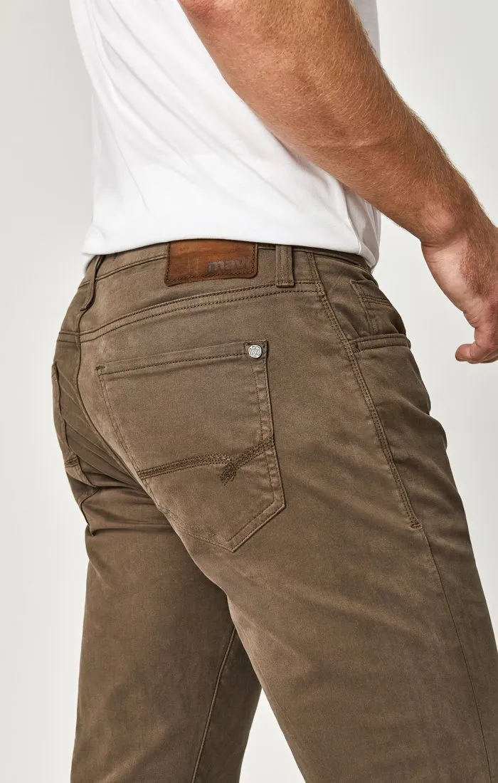 MARCUS SLIM STRAIGHT LEG IN MOREL SATEEN TWILL