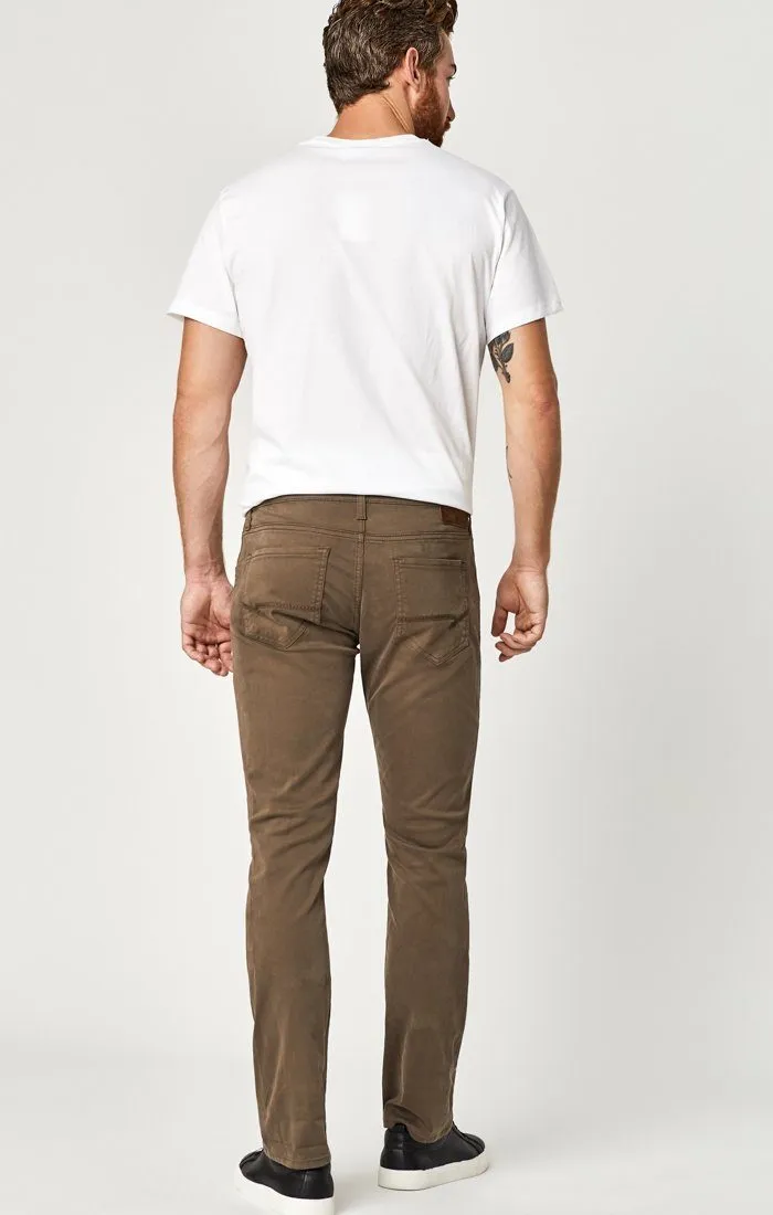 MARCUS SLIM STRAIGHT LEG IN MOREL SATEEN TWILL