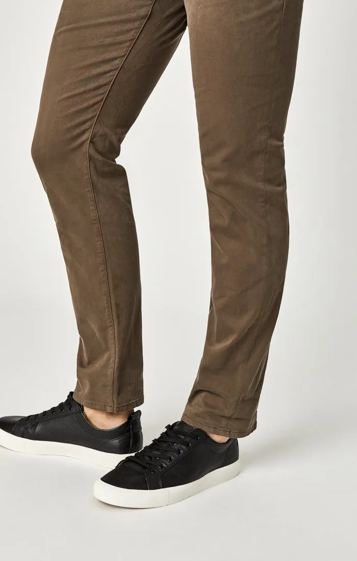 MARCUS SLIM STRAIGHT LEG IN MOREL SATEEN TWILL