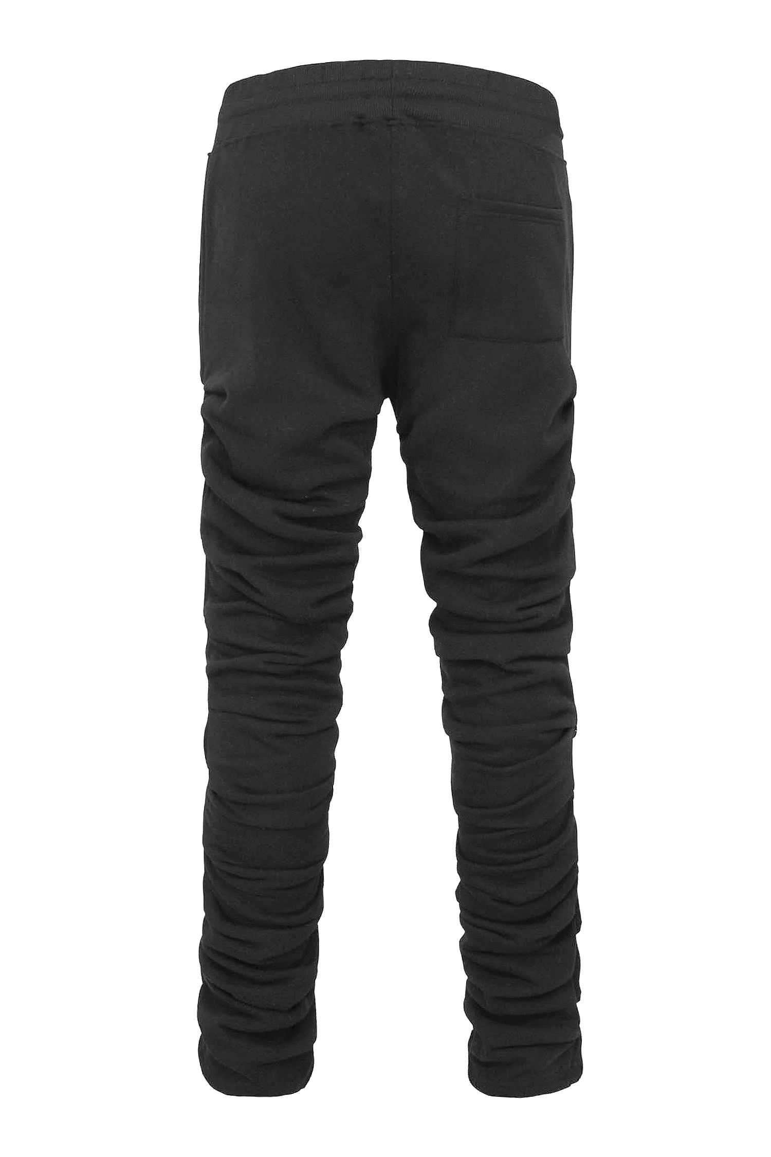 Men's Slim Flare Ruched Fleece Sweat Pants