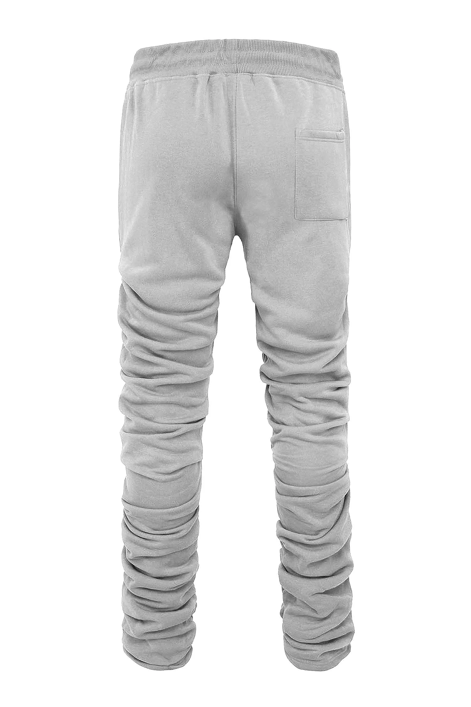 Men's Slim Flare Ruched Fleece Sweat Pants