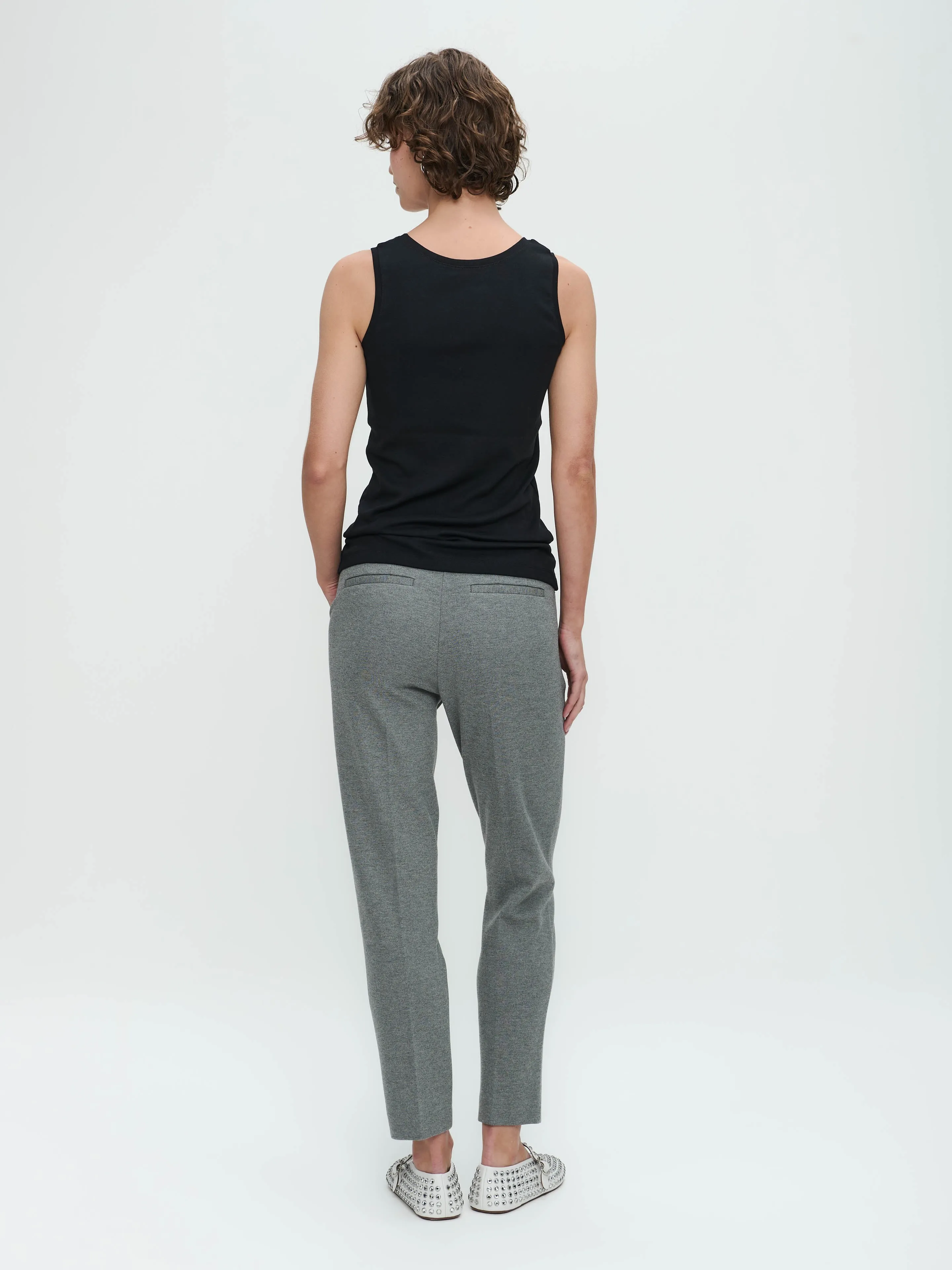 Olga Terry jersey Pants | Grey Melange
