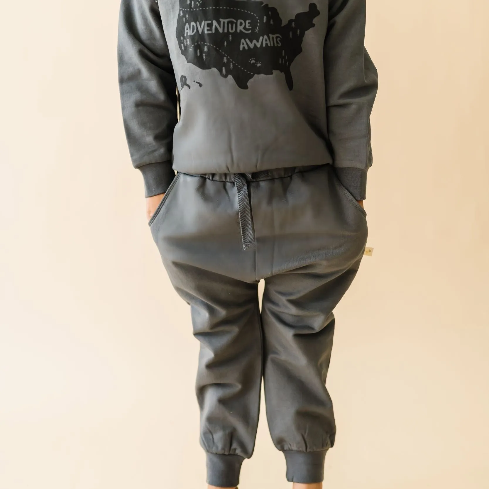 Organic Fleece Jogger Pants - Slate
