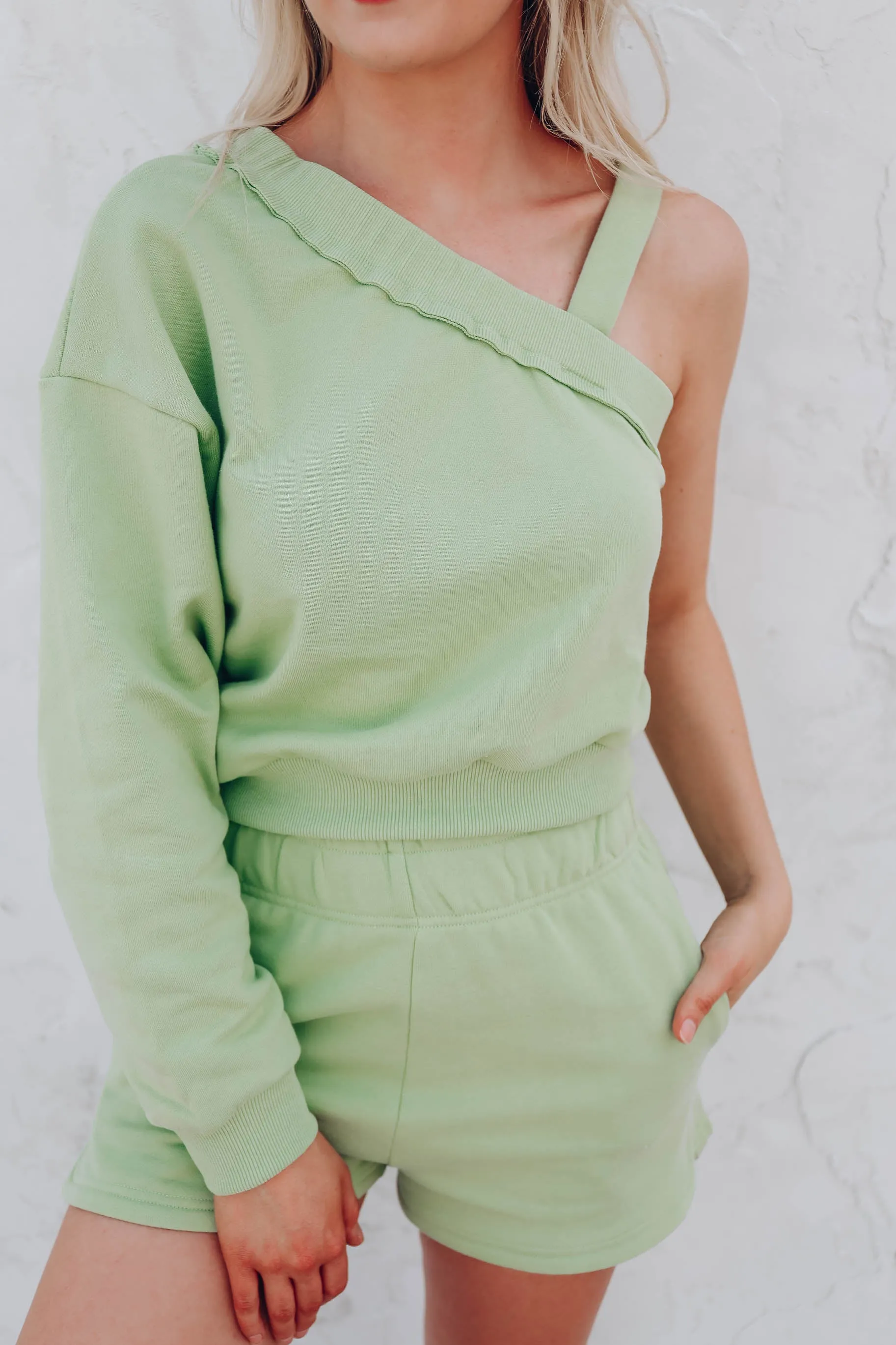 Ovida Pocketed Lounge Shorts - Lime