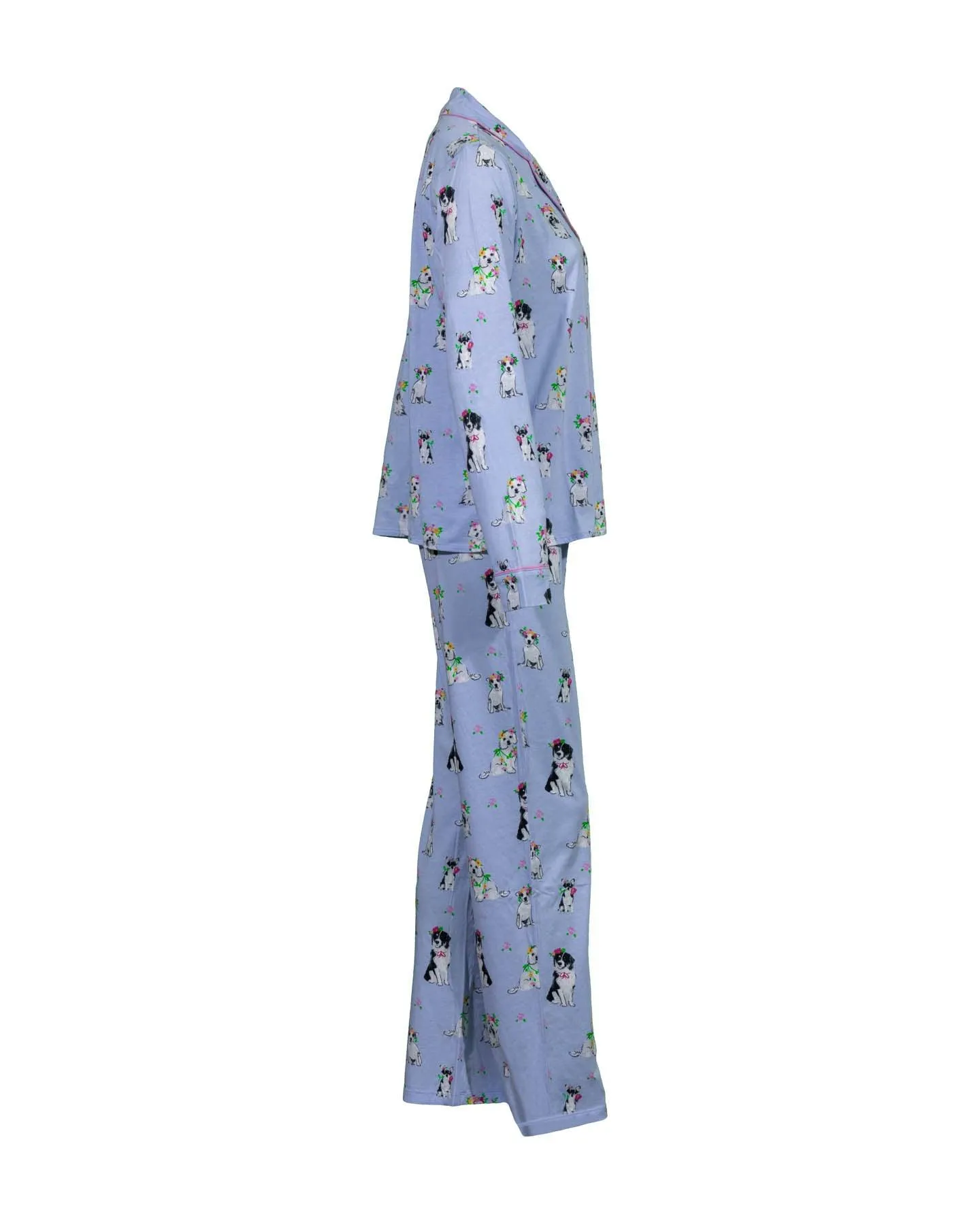 Playful Puppy Print PJ Set