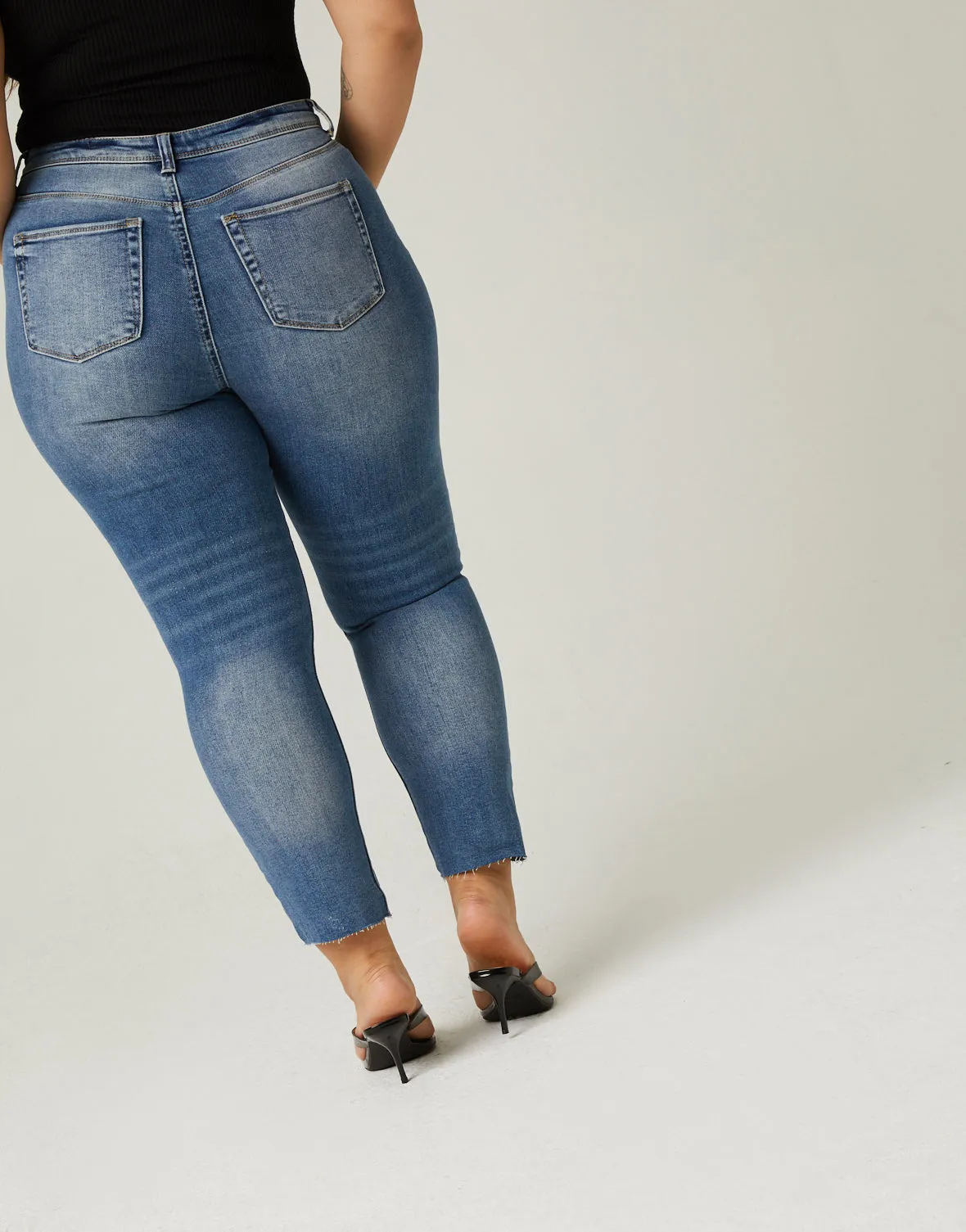 Plus Size Slim Straight Jeans