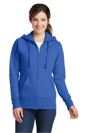 Port & Company ®  Ladies Core Fleece Full-Zip Hooded Sweatshirt. LPC78ZH, Basic Colors
