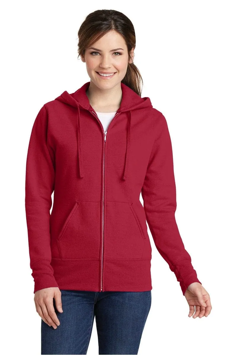 Port & Company ®  Ladies Core Fleece Full-Zip Hooded Sweatshirt. LPC78ZH