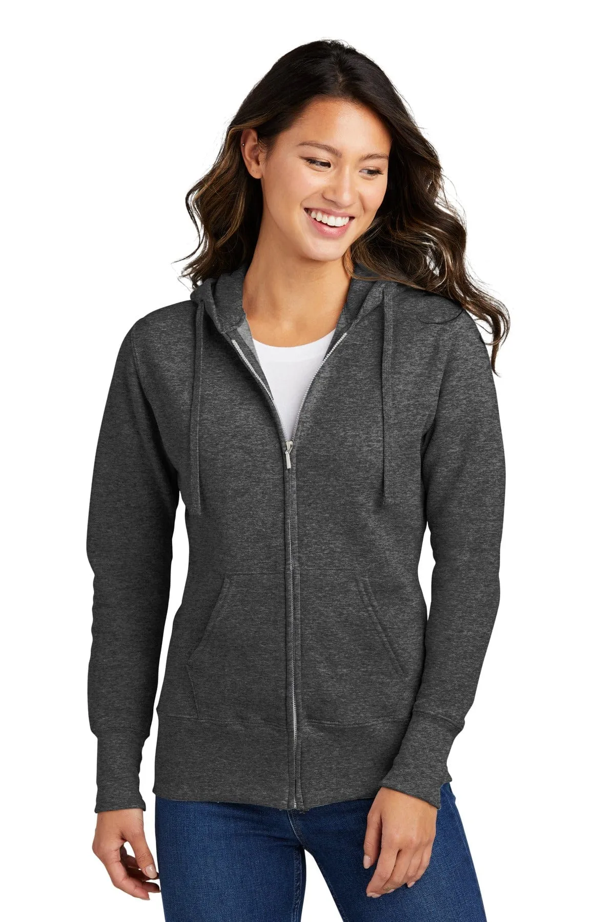 Port & Company ®  Ladies Core Fleece Full-Zip Hooded Sweatshirt. LPC78ZH