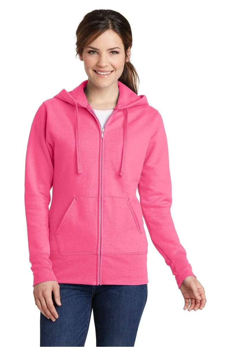 Port & Company ®  Ladies Core Fleece Full-Zip Hooded Sweatshirt. LPC78ZH