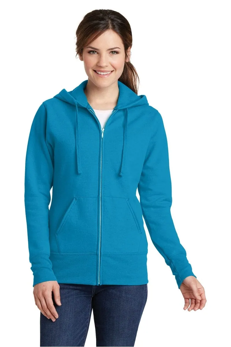 Port & Company ®  Ladies Core Fleece Full-Zip Hooded Sweatshirt. LPC78ZH