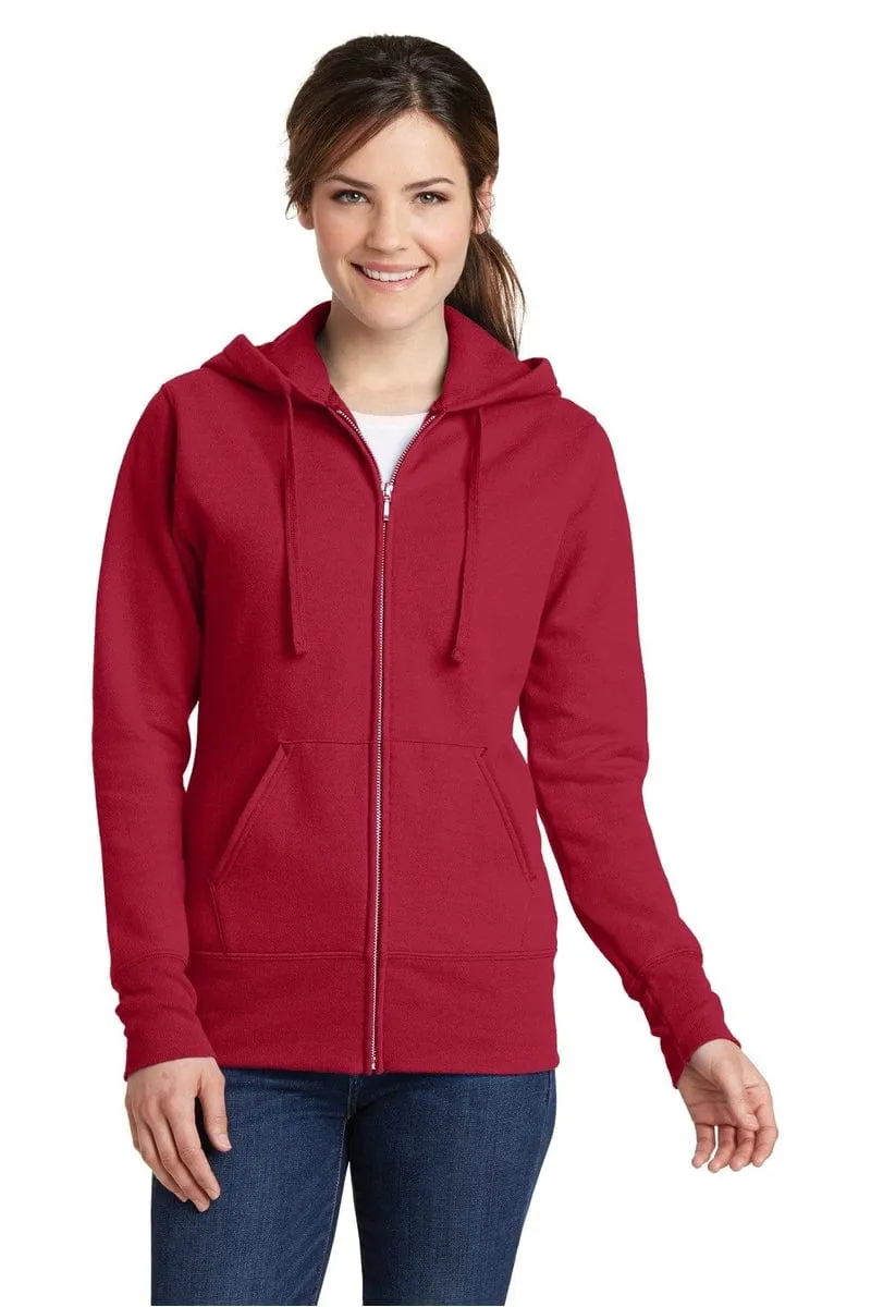 Port & Company ®  Ladies Core Fleece Full-Zip Hooded Sweatshirt. LPC78ZH
