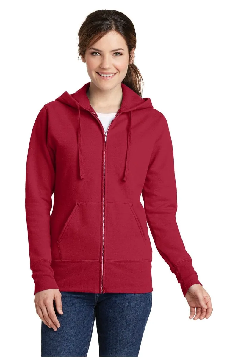 Port & Company ®  Ladies Core Fleece Full-Zip Hooded Sweatshirt. LPC78ZH