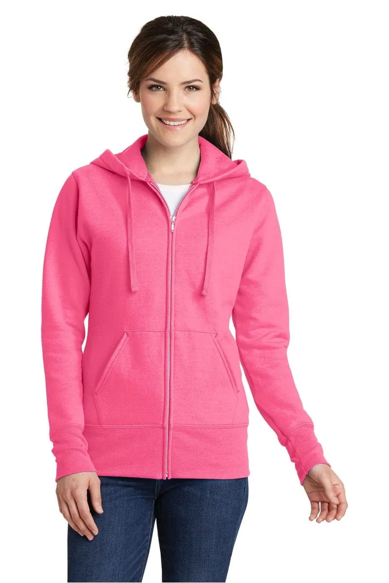 Port & Company ®  Ladies Core Fleece Full-Zip Hooded Sweatshirt. LPC78ZH