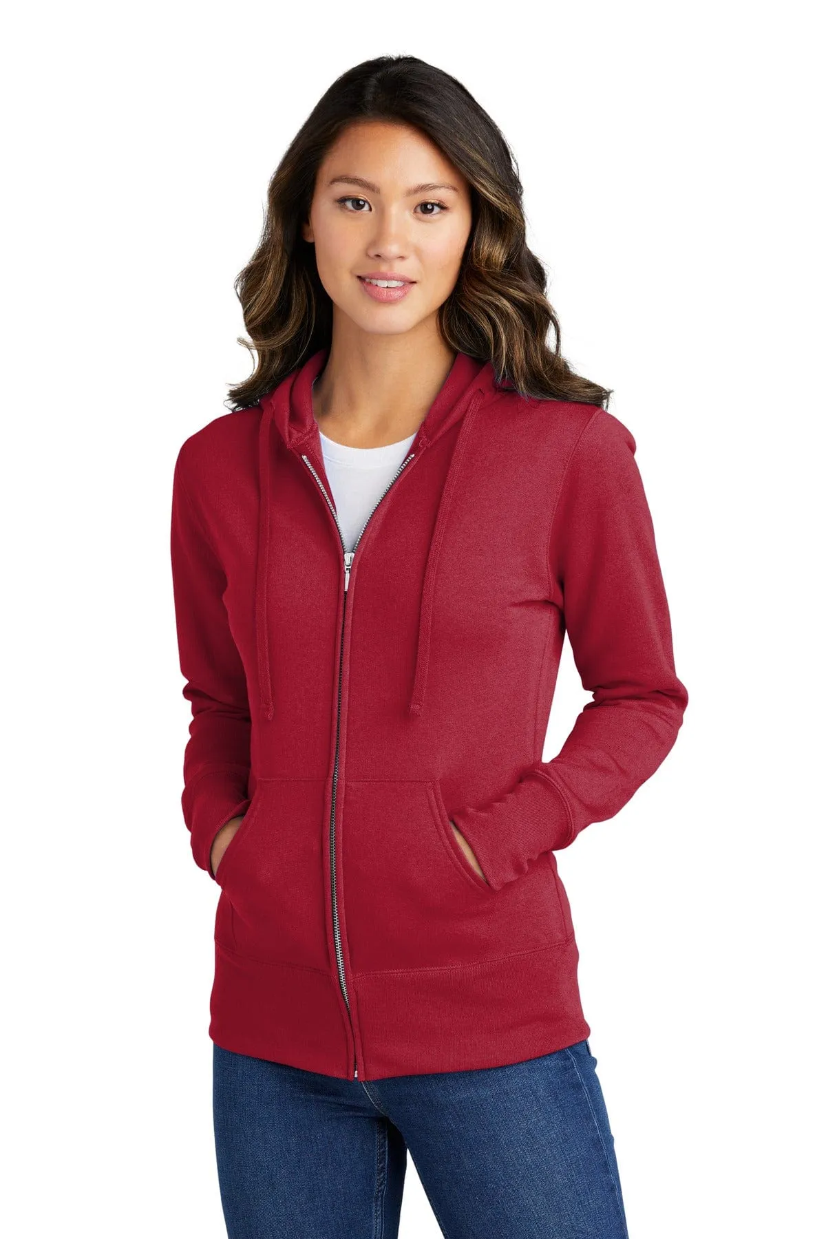 Port & Company ®  Ladies Core Fleece Full-Zip Hooded Sweatshirt. LPC78ZH