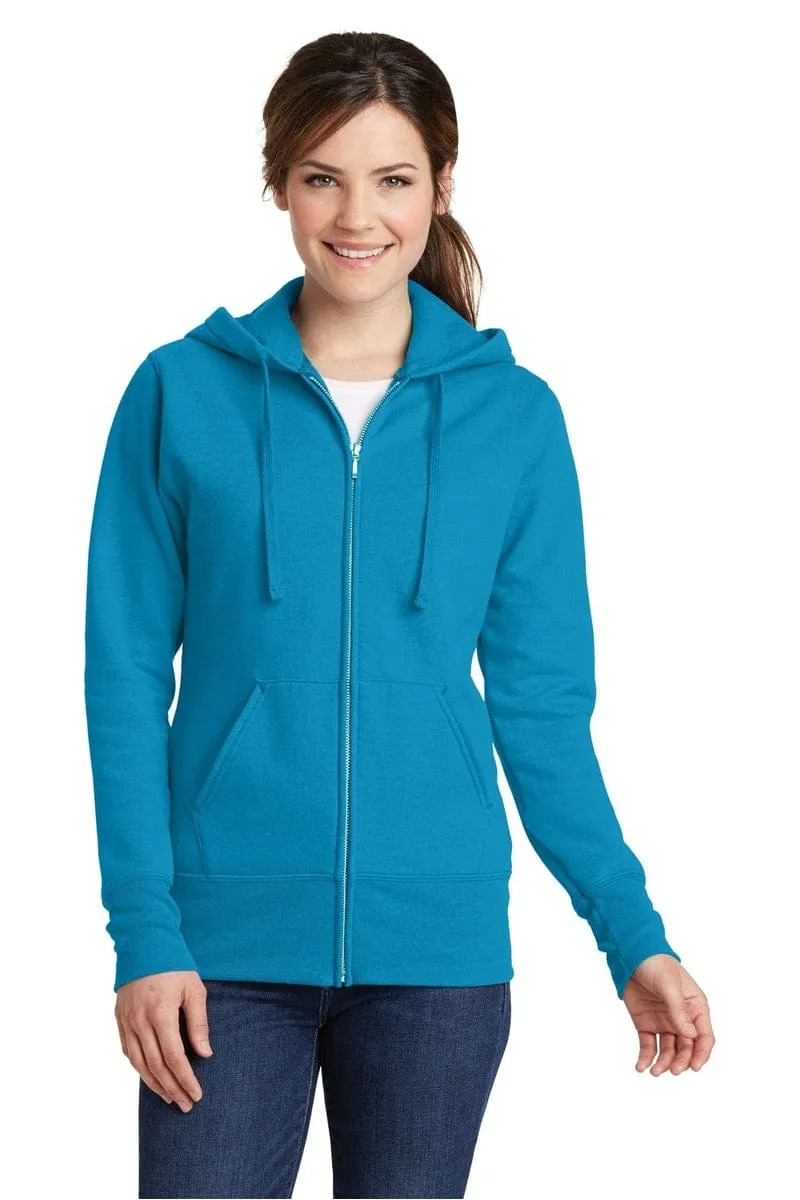 Port & Company ®  Ladies Core Fleece Full-Zip Hooded Sweatshirt. LPC78ZH